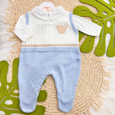 Macacão de Linha Anthony - Azul Bebê Macacão de Linha Anthony - Azul Bebê